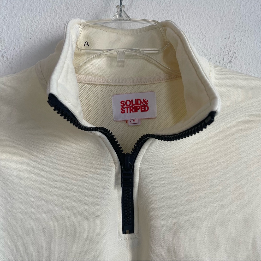 Solid & Striped Half Zip Sweater Pullover - image 5